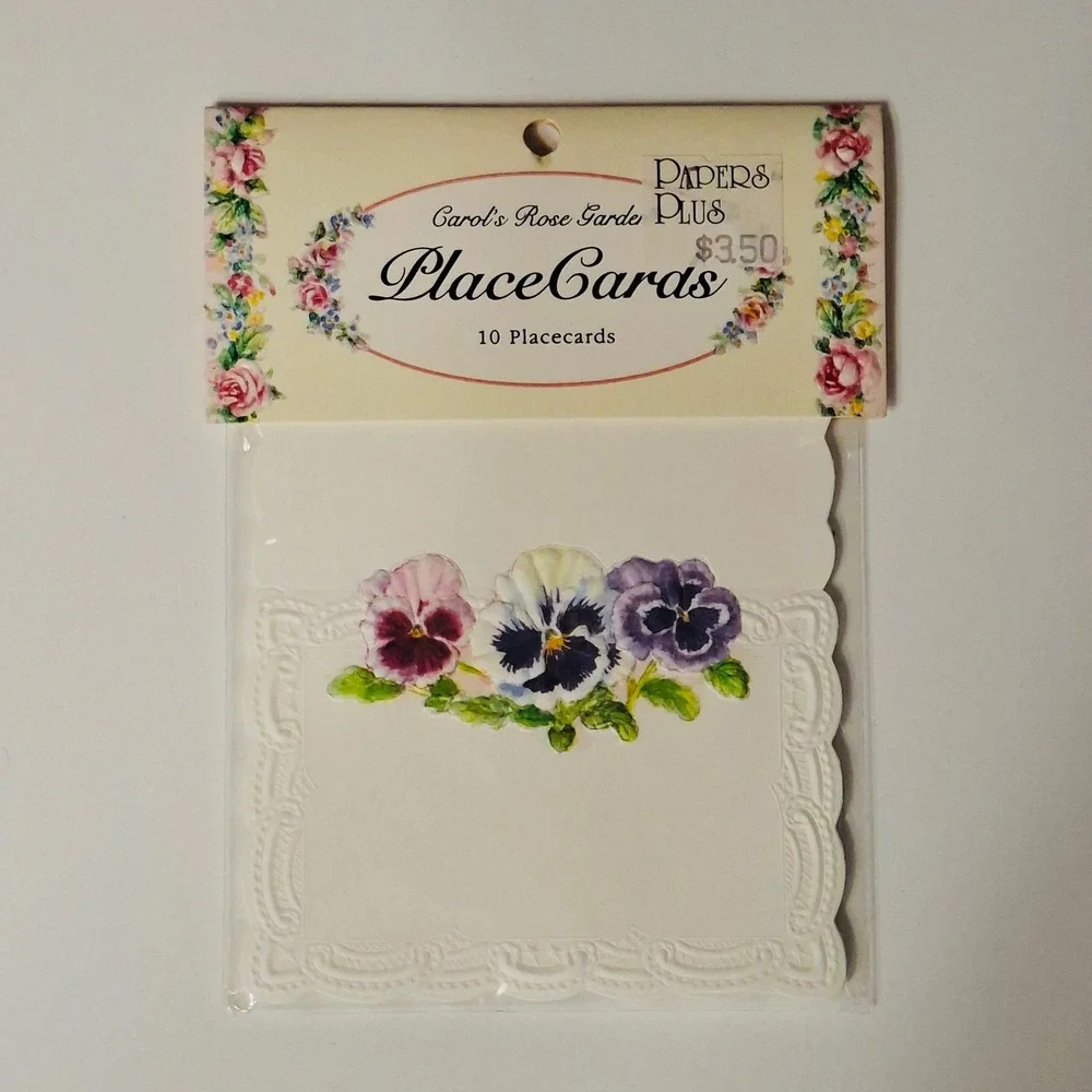 Vintage Carol Wilson Rose Garden Place Cards Lot of 20 Sealed Floral NOS